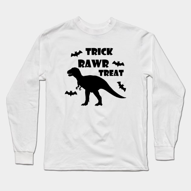 Dinosaur  - Trick Rawr Treat Long Sleeve T-Shirt by valentinahramov